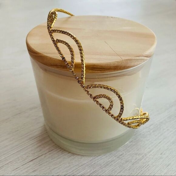 Anthropologie Jennifer Behr Elisabetta Tiara 12K Plated Gold main image 9